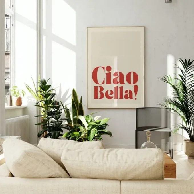 AFFICHE DÉCORATIVE CIAO BELLA - Inouï