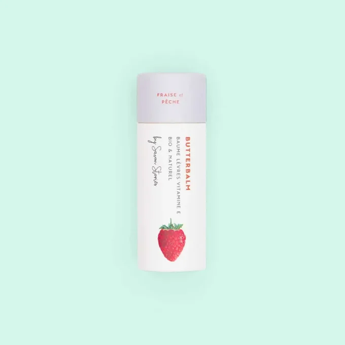 BAUME À LÈVRES NATUREL FRAISE & PÊCHE - Savon Stories