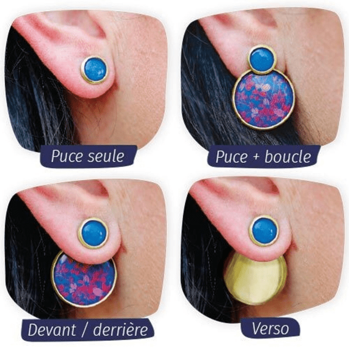 BOUCLES D'OREILLES MODULABLES "FRIDA KAHLO" - Les Jolies d'Emilie