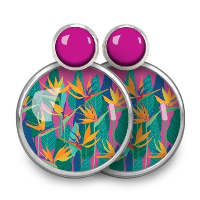 BOUCLES D'OREILLES MODULABLES "OISEAU DU PARADIS" - Les Jolies d'Emilie