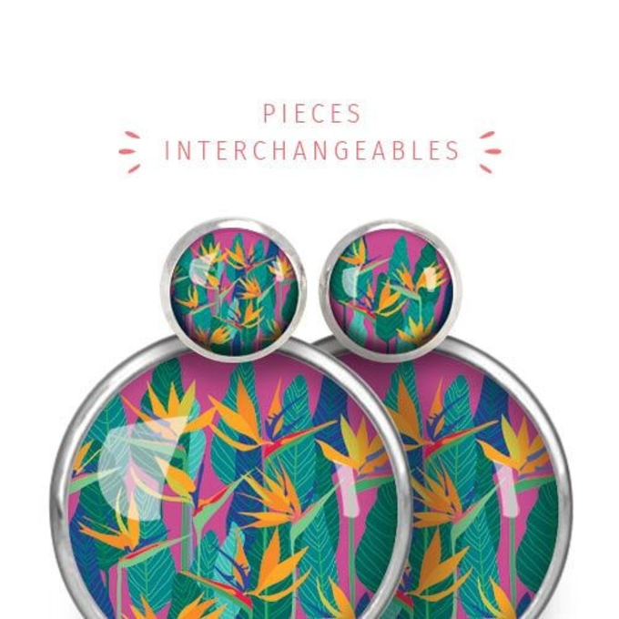 BOUCLES D'OREILLES MODULABLES "OISEAU DU PARADIS" - Les Jolies d'Emilie