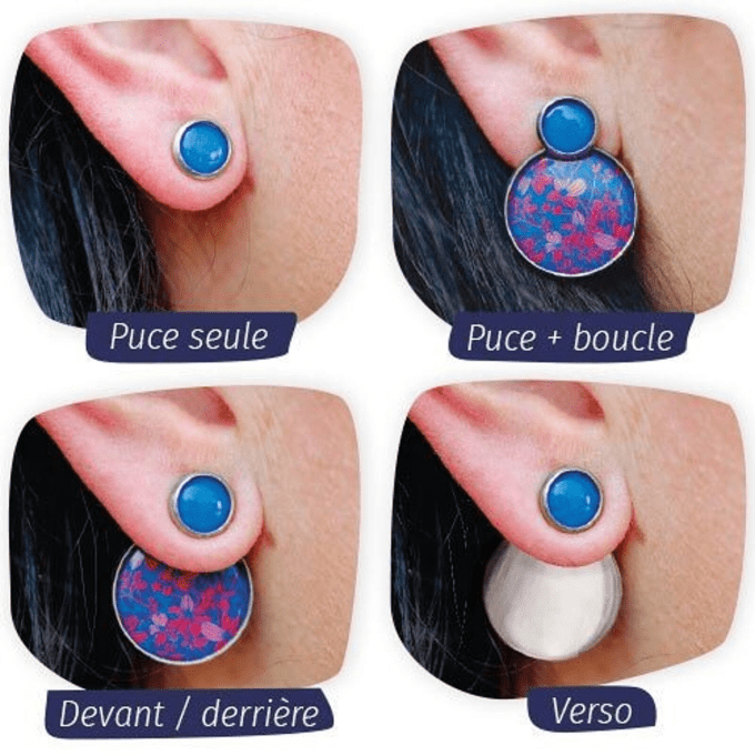 BOUCLES D'OREILLES MODULABLES "OISEAU DU PARADIS" - Les Jolies d'Emilie