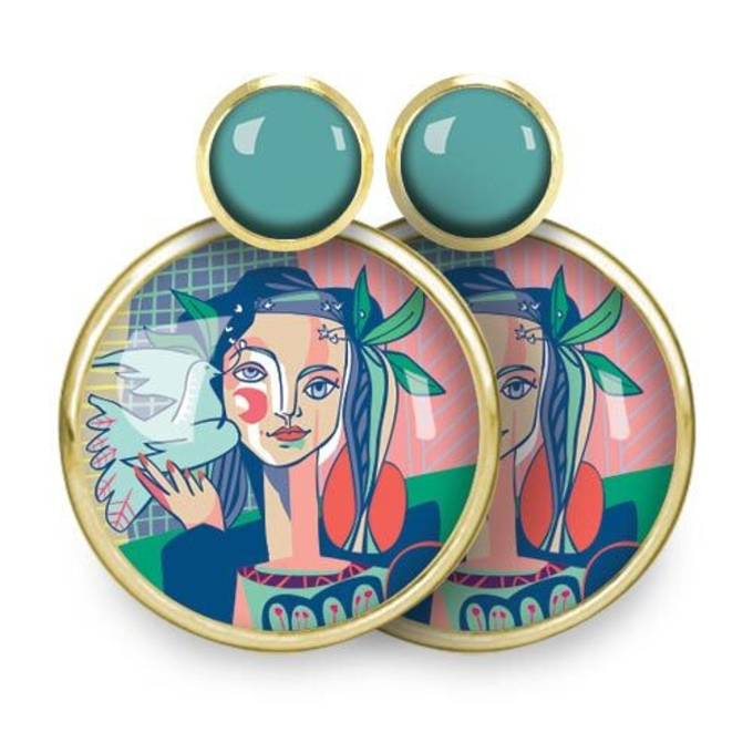 BOUCLES D'OREILLES MODULABLES "PICASSO" - Les Jolies d'Emilie