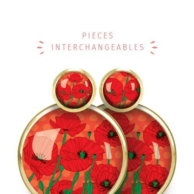 BOUCLES D'OREILLES MODULABLES "POPPY" - Les Jolies d'Emilie