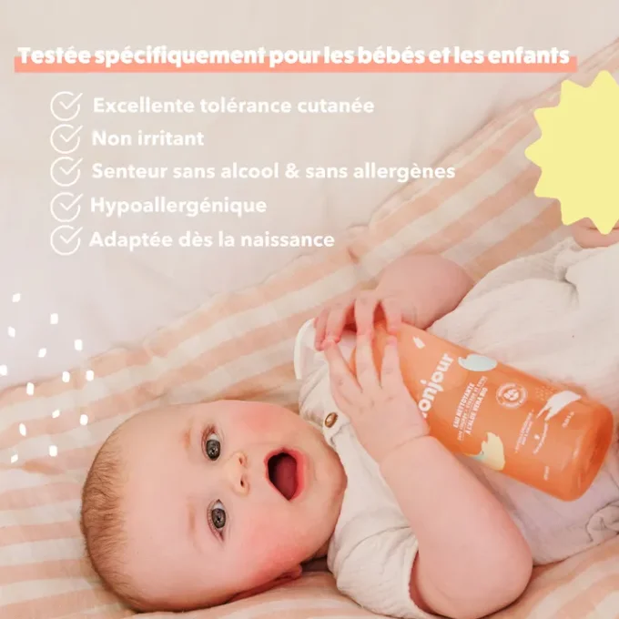 EAU NETTOYANTE BÉBÉ ET ENFANT VISAGE & CORPS - Monjour