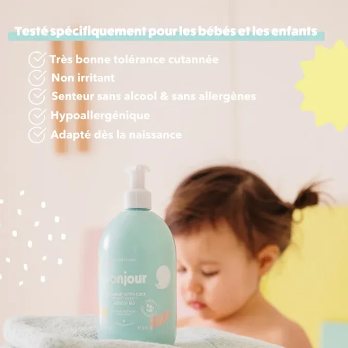 GEL LAVANT BÉBÉ ET ENFANT CORPS & CHEVEUX - Monjour