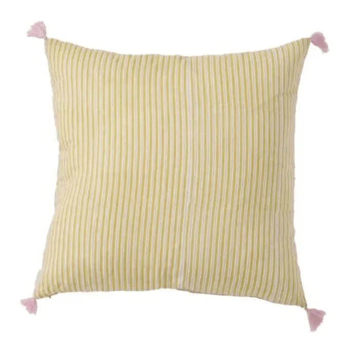 HOUSSE DE COUSSIN FLEURI BOHÈME SAKURA CURRY - Bonheur du Jour