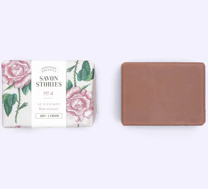 SAVON BIO & NATUREL À L’ARGILE ET ROSE "LE VIVIFIANT" - Savon Stories